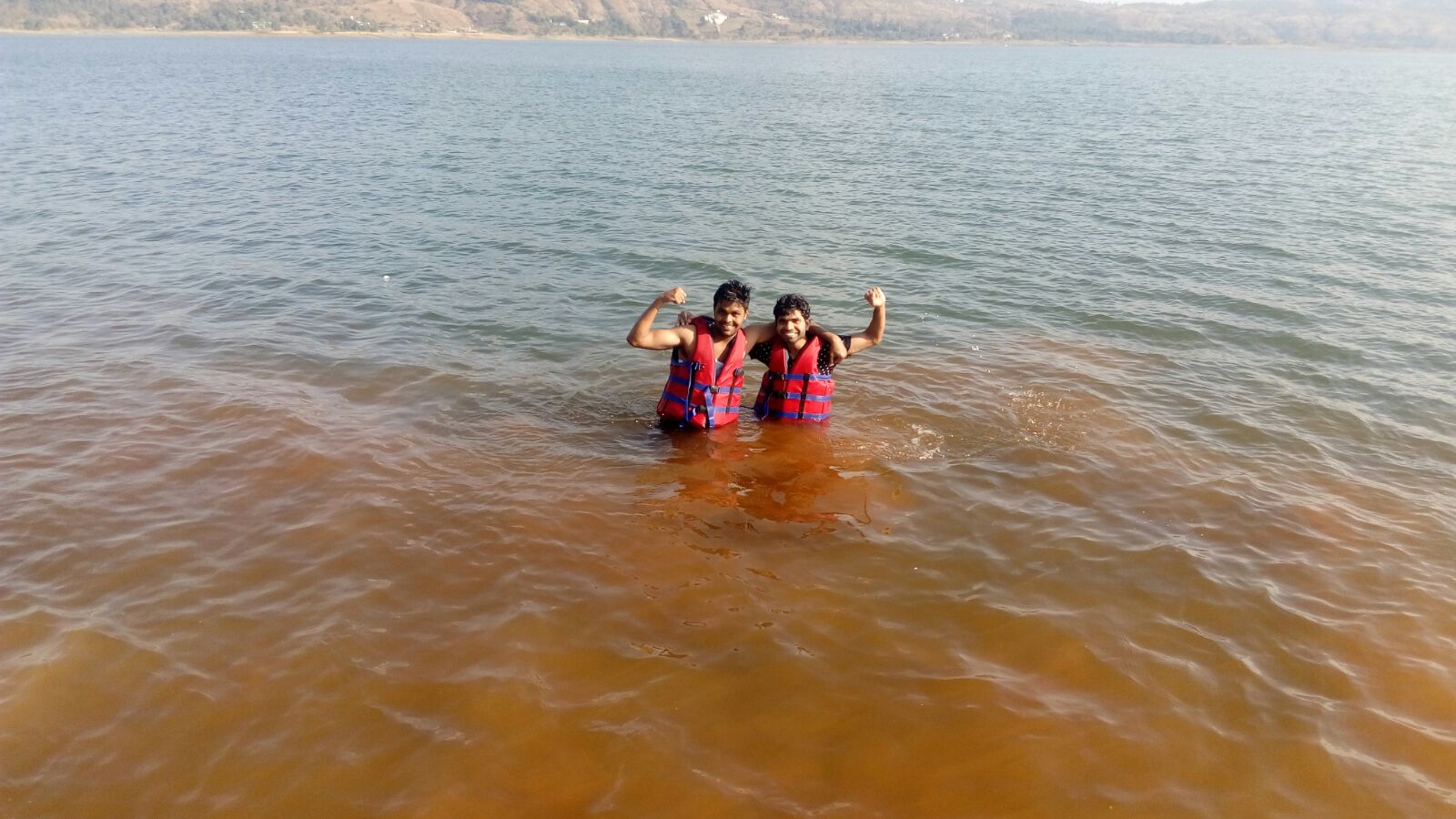 enjoy swimming in the lake